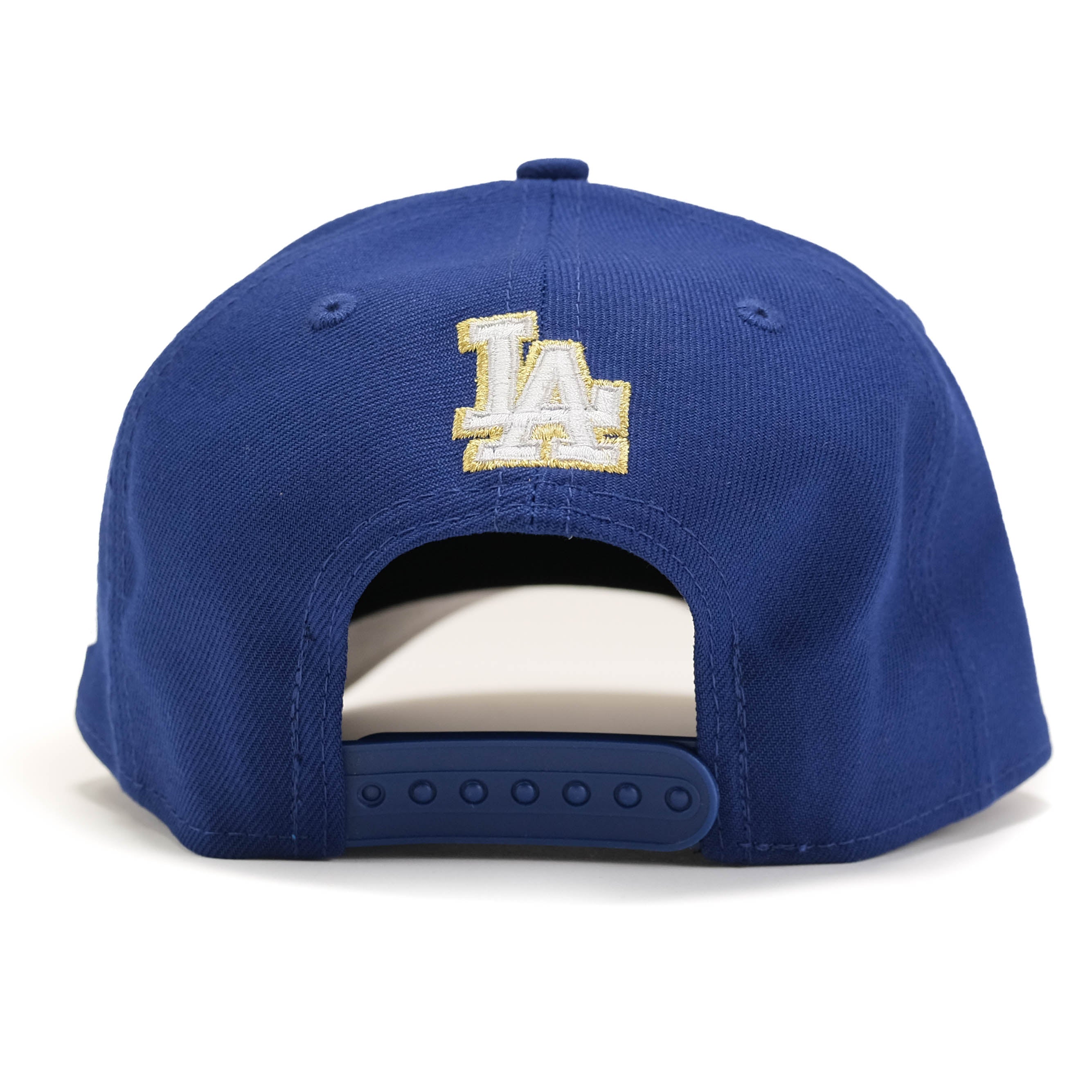 LA Dodgers Circle Logo Hat - New Era 9FORTY A-FRAME Snapback Hat - Dark Royal