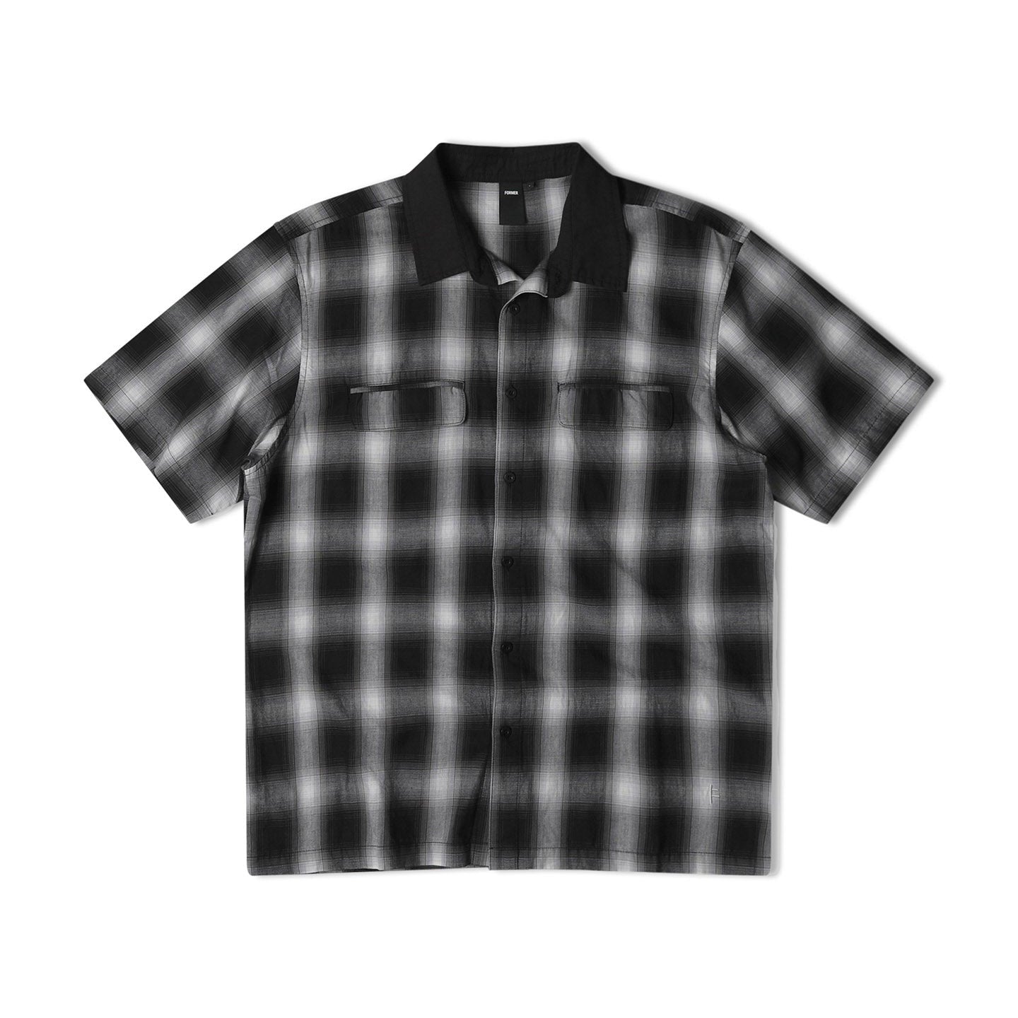 Broadcast Plaid S/S Shirt - Black Ombre