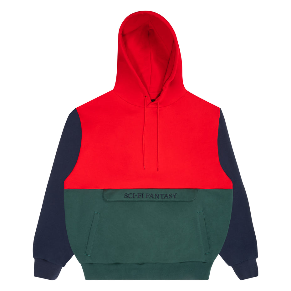 Colorblocked Hoodie - Red Green