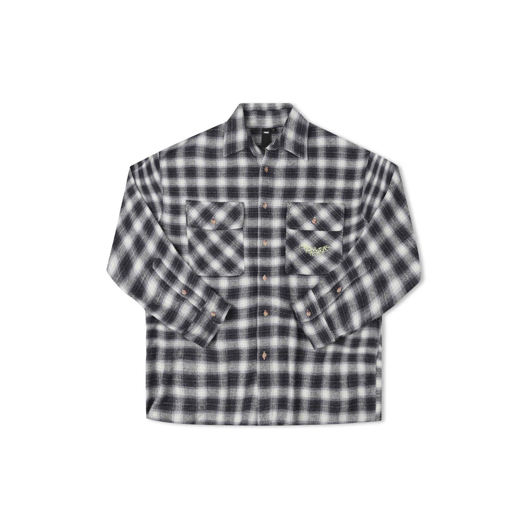 Manners Plaid L/S Shirt - Black