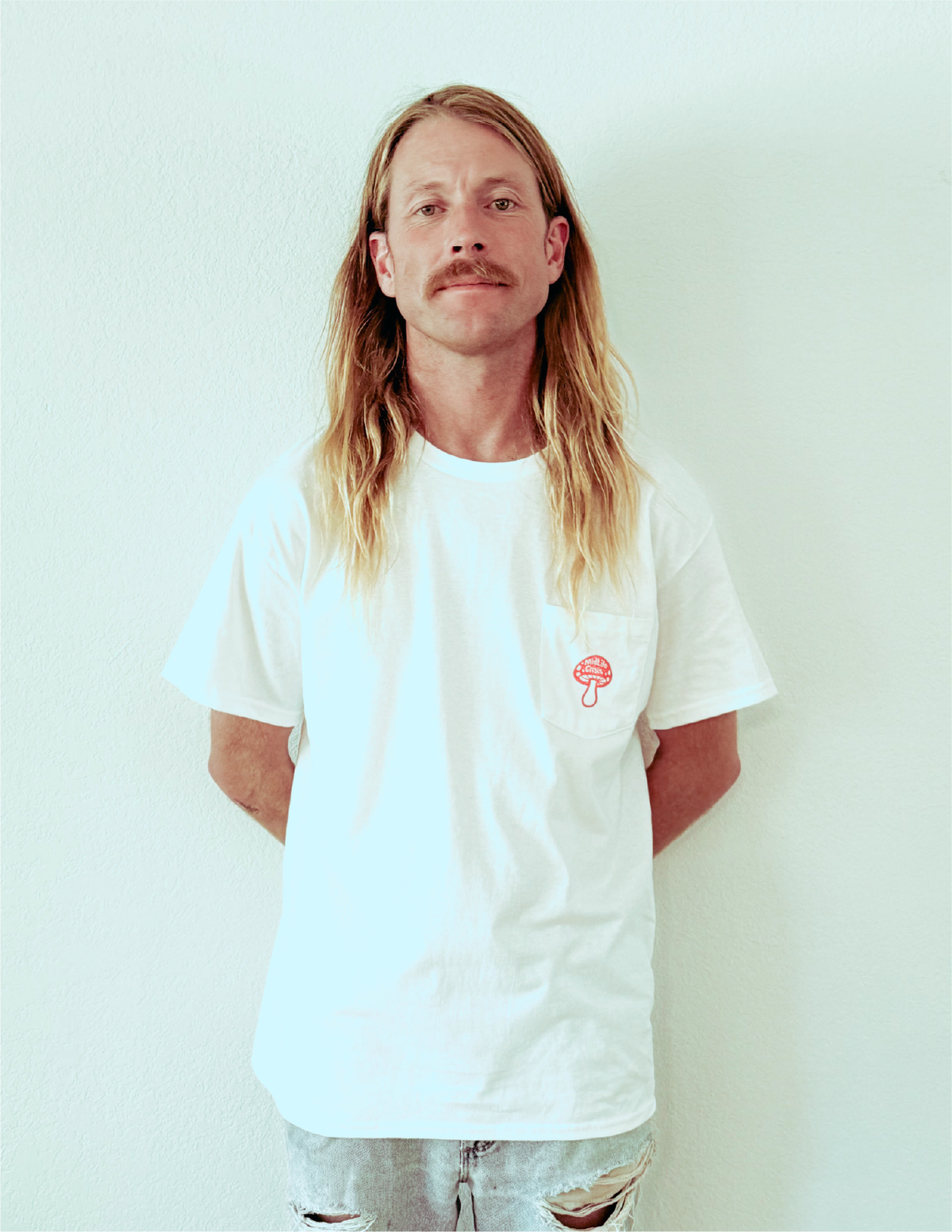 Shroomin Pocket Tee, White