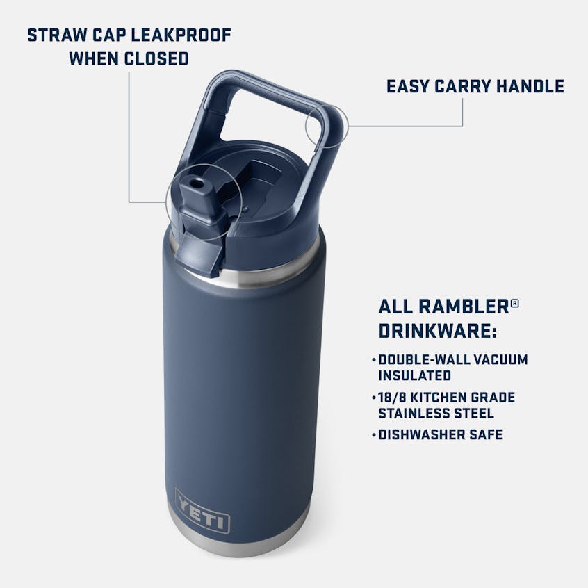 Rambler 26oz C Straw Bottle - Olive/King Crab Orange