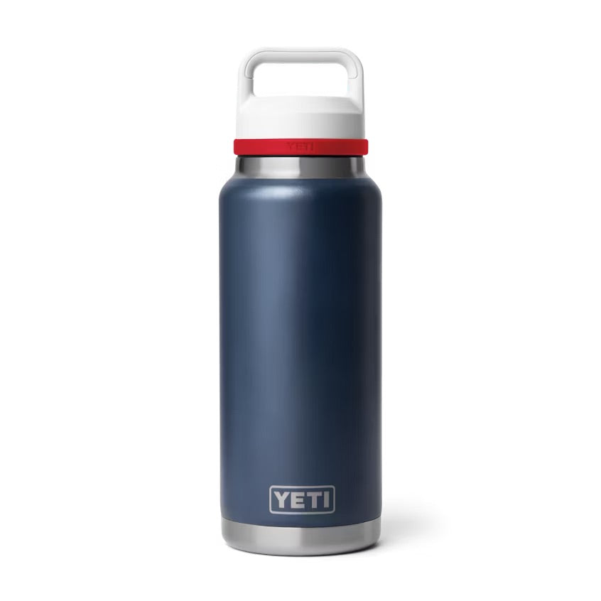Rambler 36 oz Bottle Chug - Navy/Rescue Red/White
