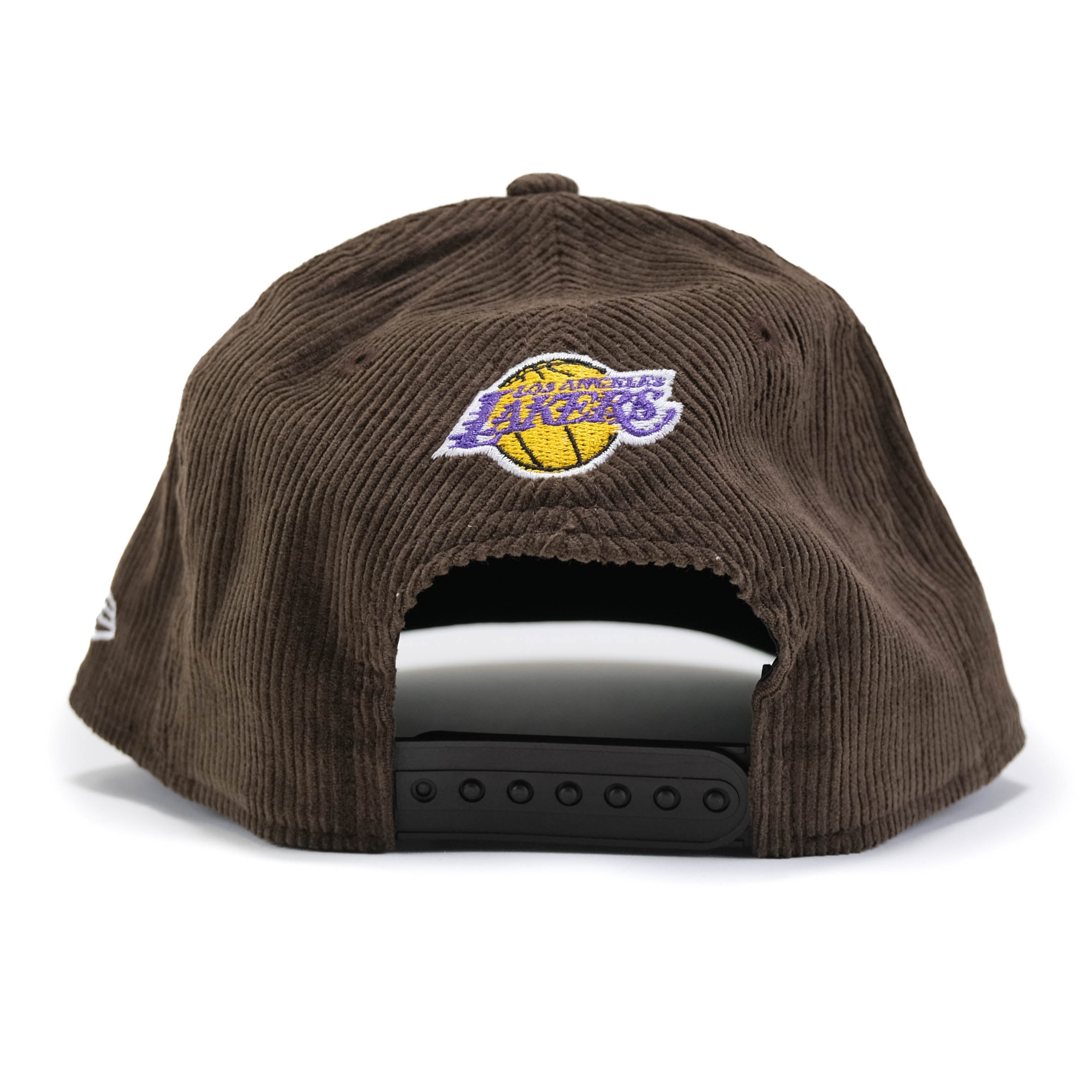 Los Angeles Lakers Corduroy Hat - New Era LOW PROFILE 9FIFTY Snapback Hat - Walnut