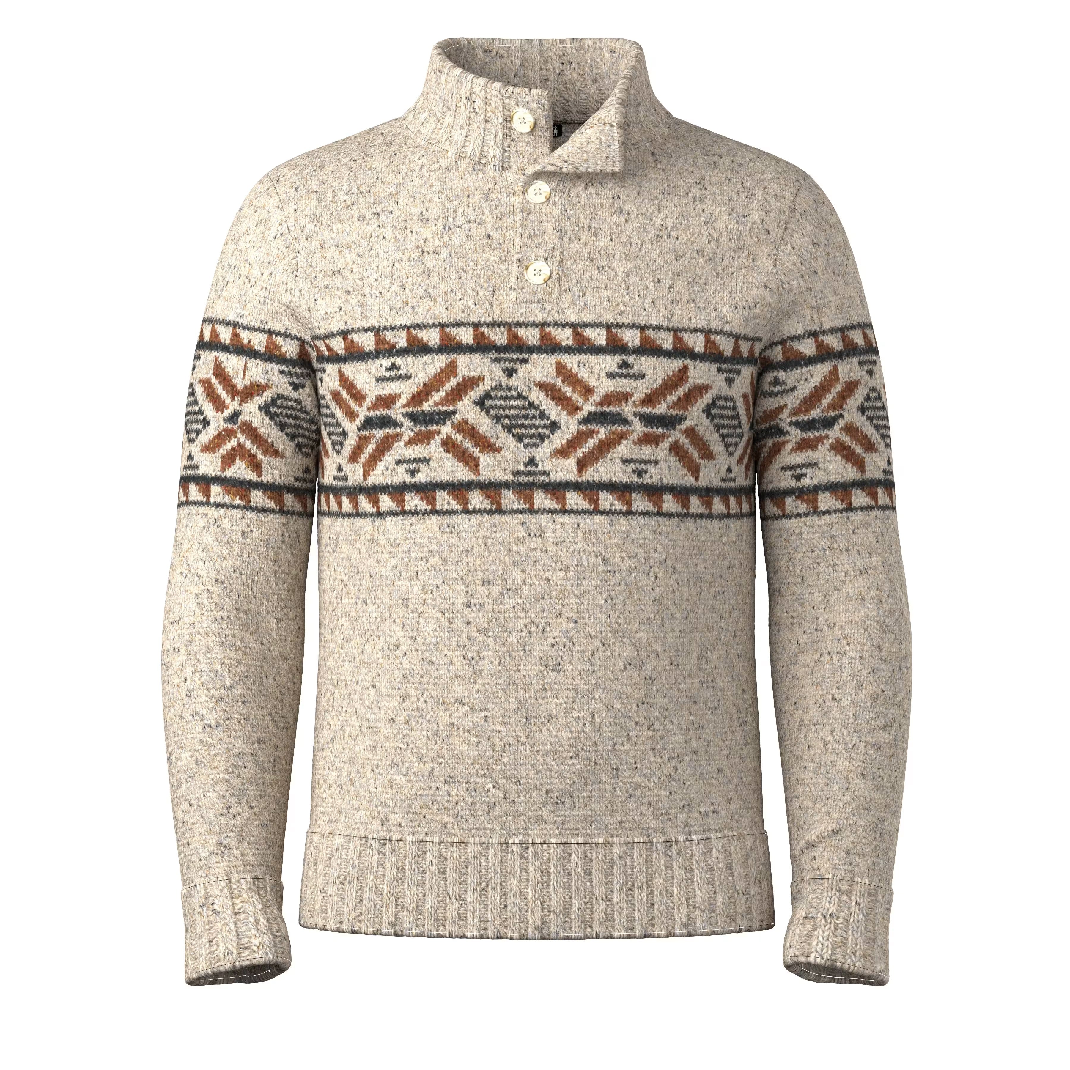 Mens Heavy Hanley Sweater - Oat Heather