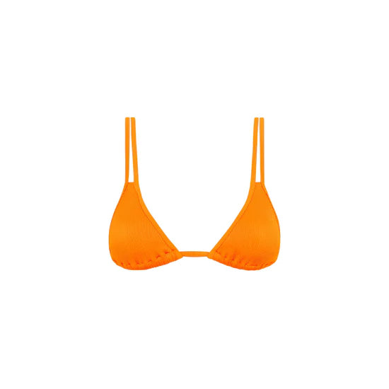 product image Womens Twin Strap Bralette Bikini Top - Papaya Ribbed