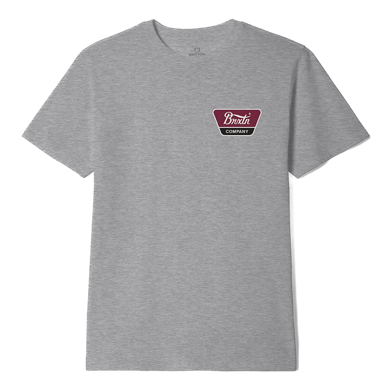 Linwood Standard S/S Tee - Heather Grey/Off White/Red Mahogany
