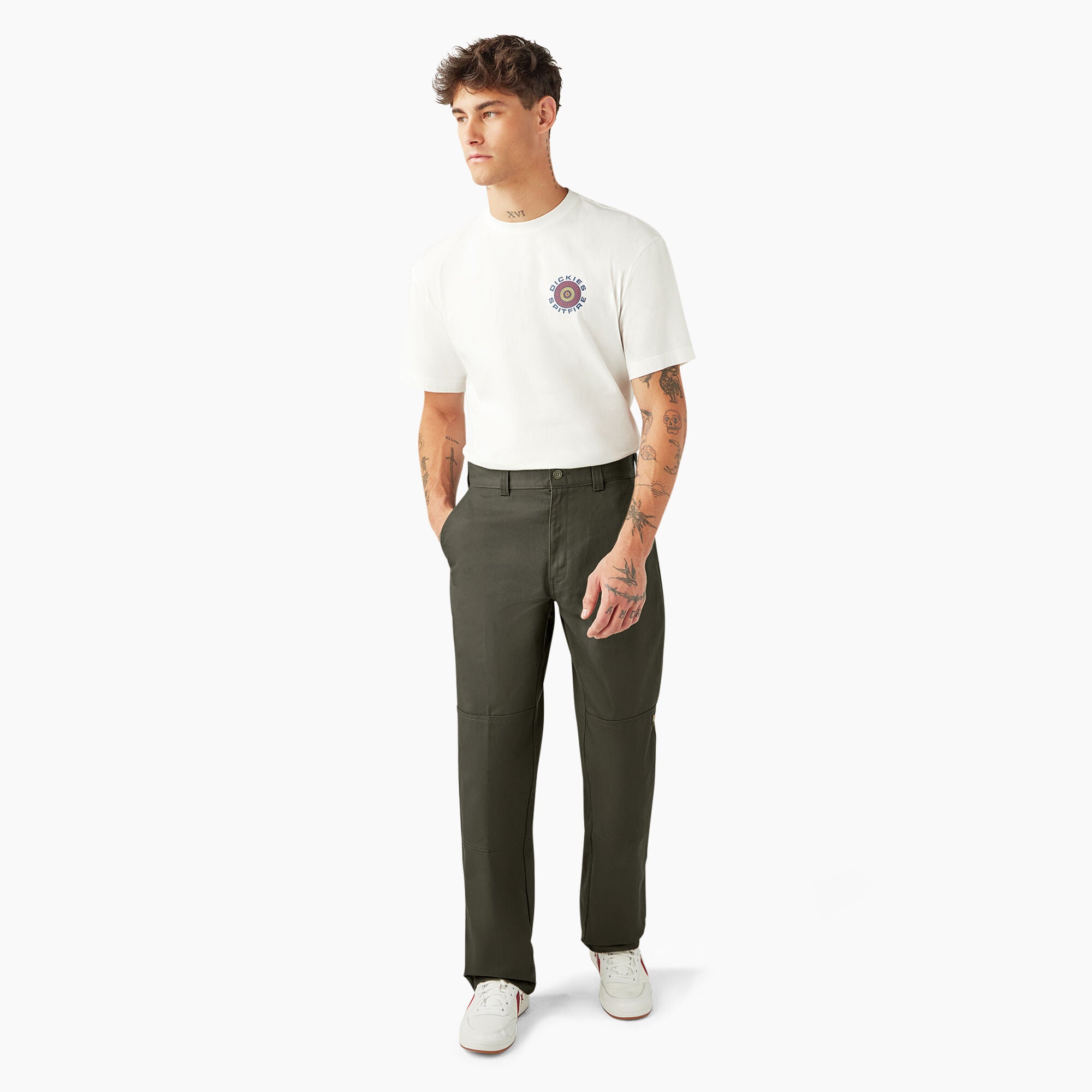 Dickies x Spitfire Regular DBL Knee 32 Inseam - Olive Green