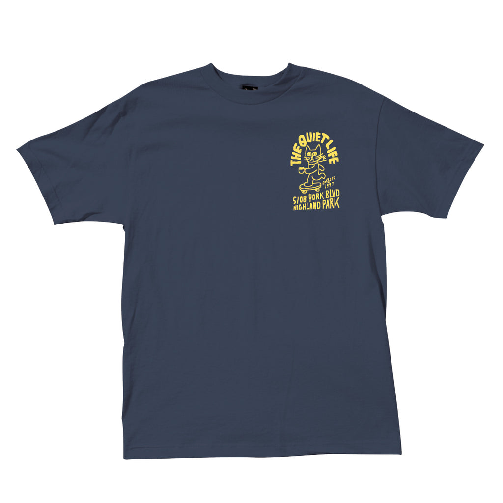 Skating Cat S/S Tee - Navy
