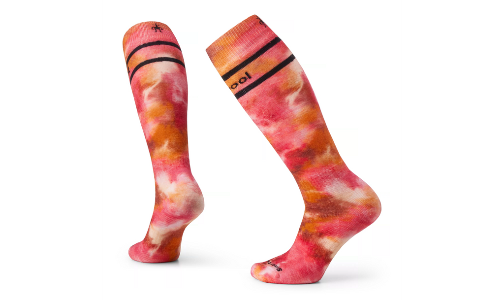 Women's Ski Full Cushion Tie Dye Print OTC Socks