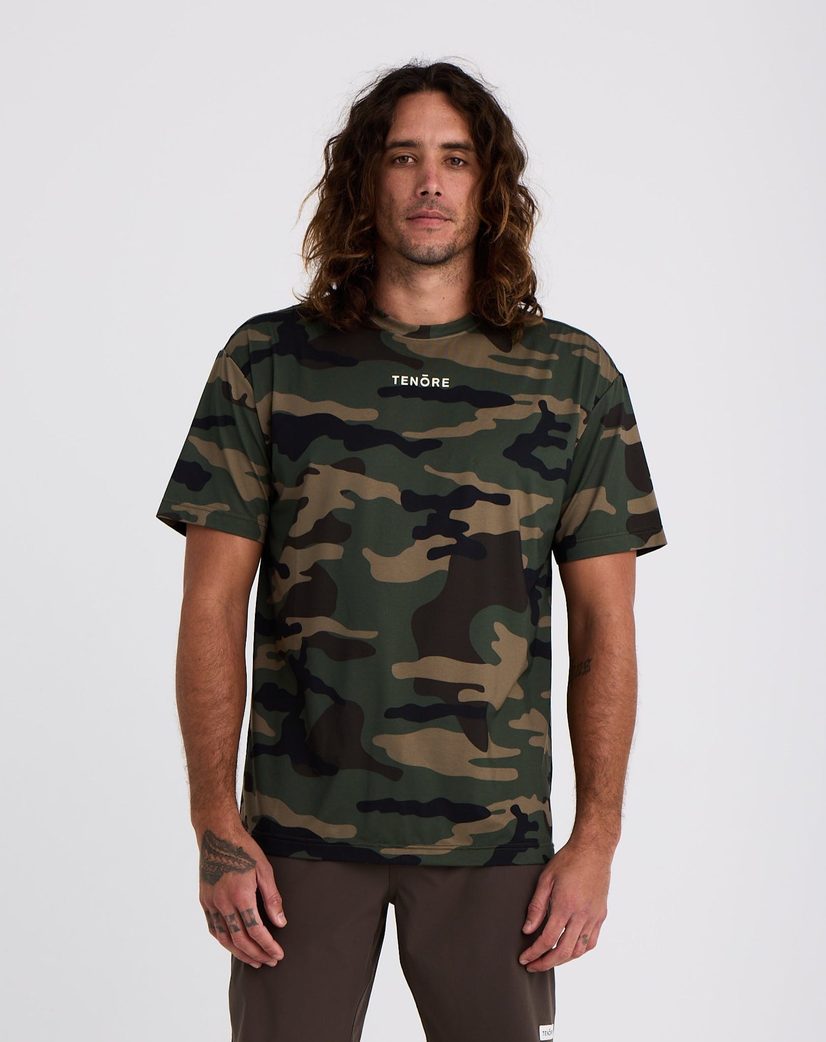 SHORT SLEEVE UV TEE - Olive Camo