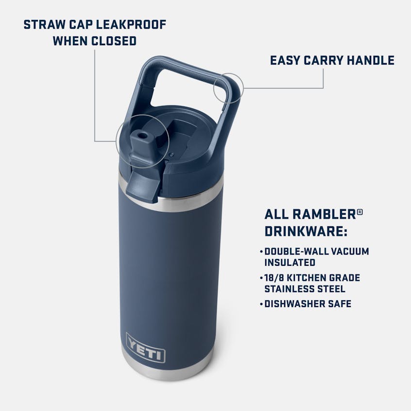 Rambler 18oz C Straw Bottle - Olive/King Crab Orange