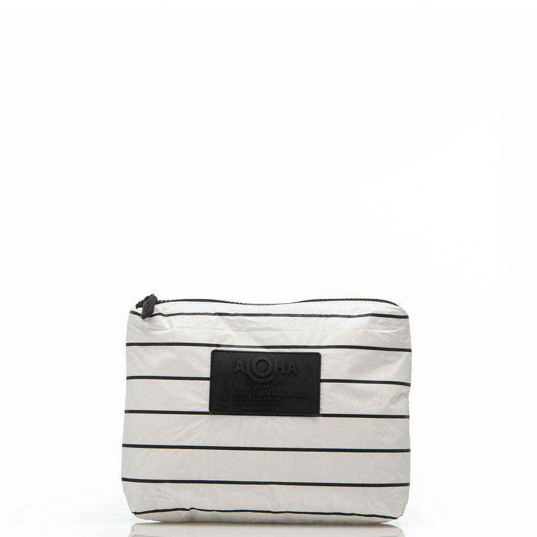 Pinstripe Small Pouch - Black on White - O/S