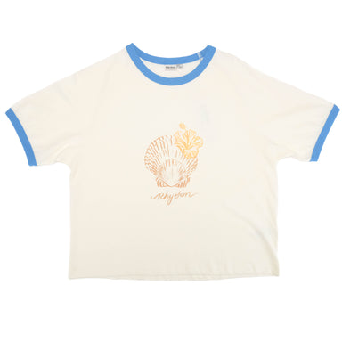 Rhythm - Sunrise Seashell Ringer S/S Tee - White