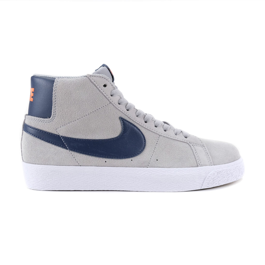 Nike SB Blazer Court Mid Wolf Grey Nike SB Blazer Mid (Wolf Grey/ Midnight Navy) Shoes Mens at  main image 4
