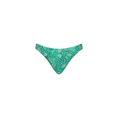 Kulani Kinis - Womens Minimal Full Coverage Bikini Bottom - Emerald Aura