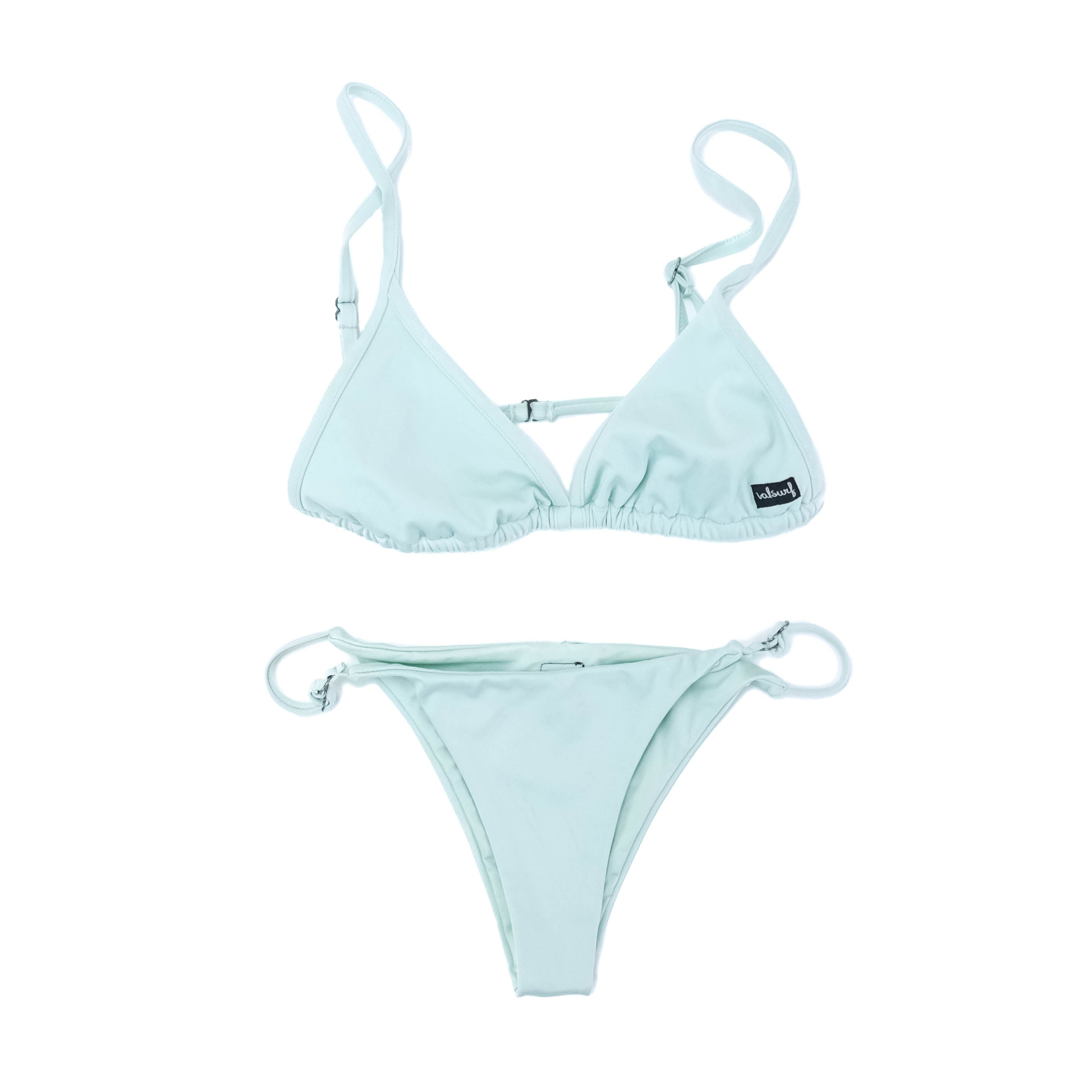 Womens Strung Bikini Top, Surf Spray