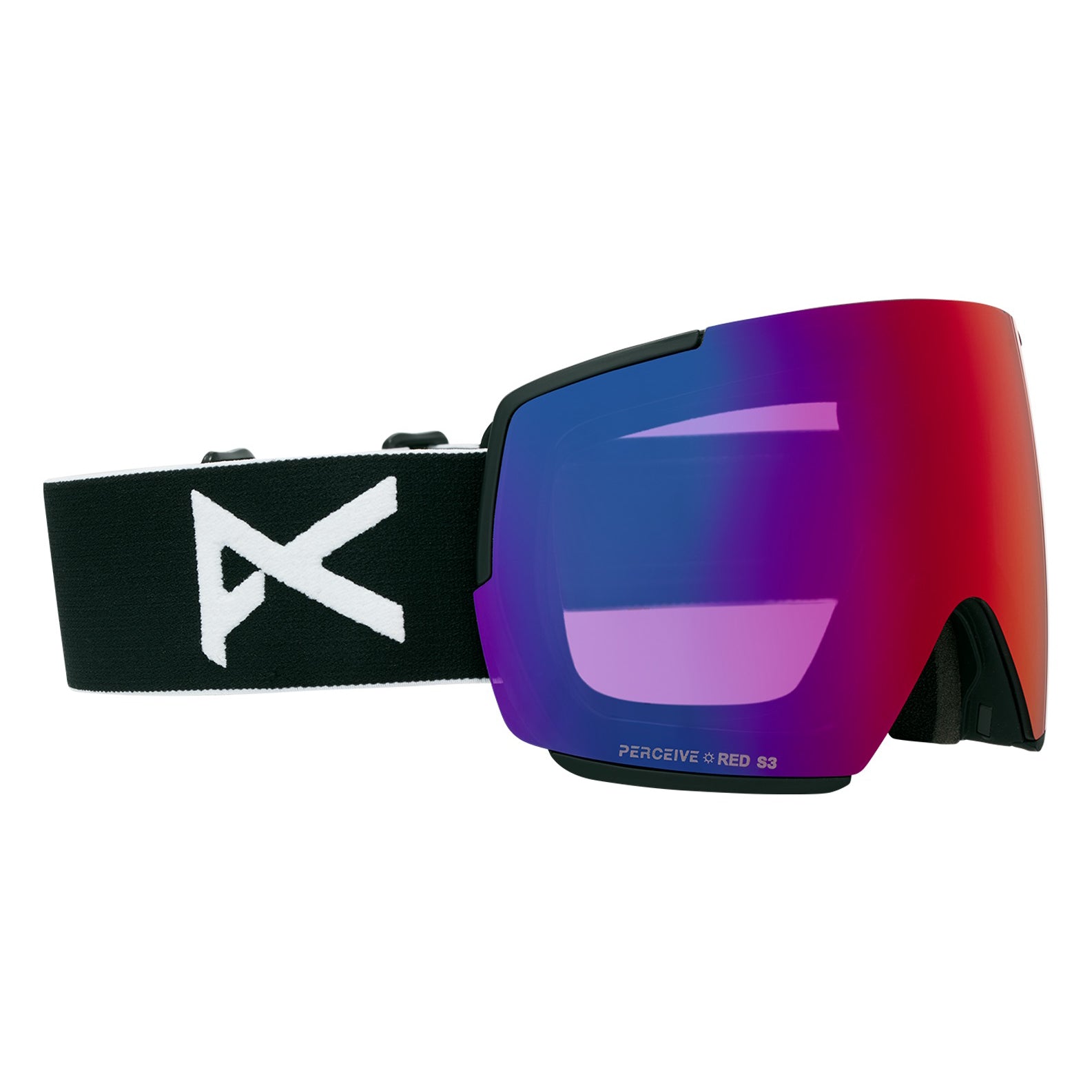 M5 Goggles + Bonus Lens + MFI Face Mask - Black/Perceive Sunny Red