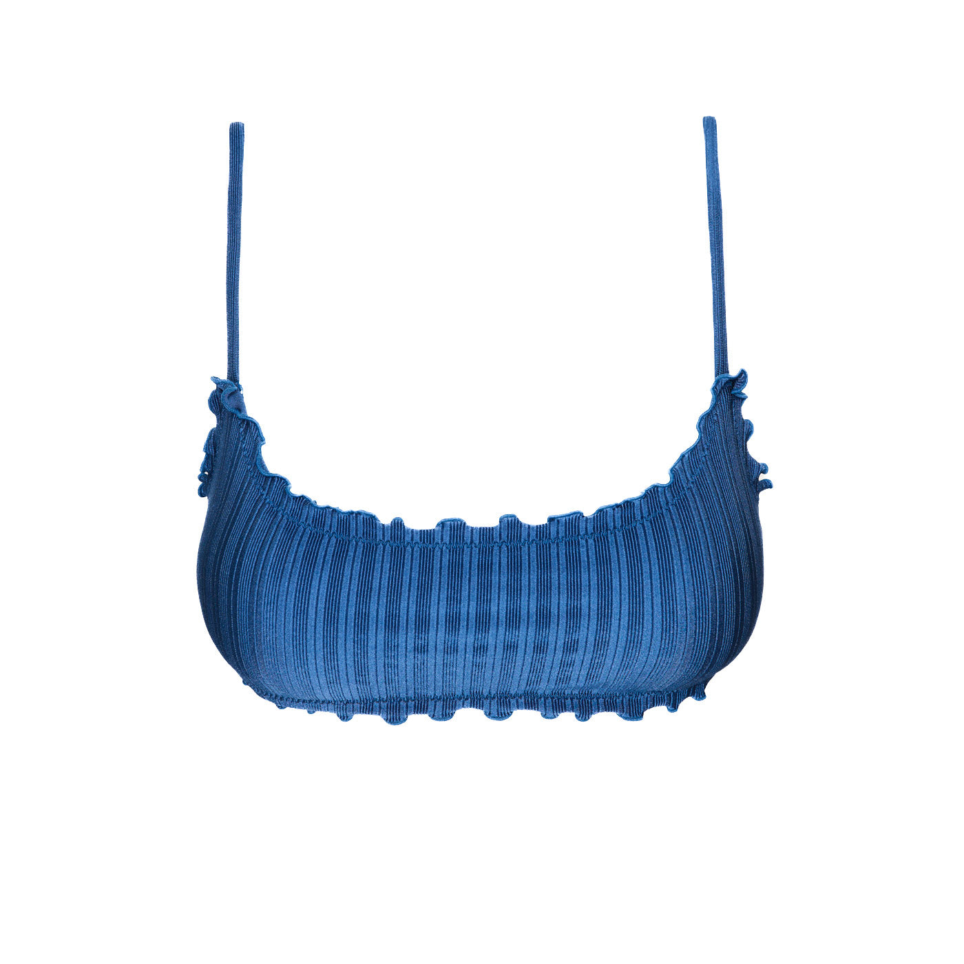 Womens Pacific Rib Crop Top - Dark Blue