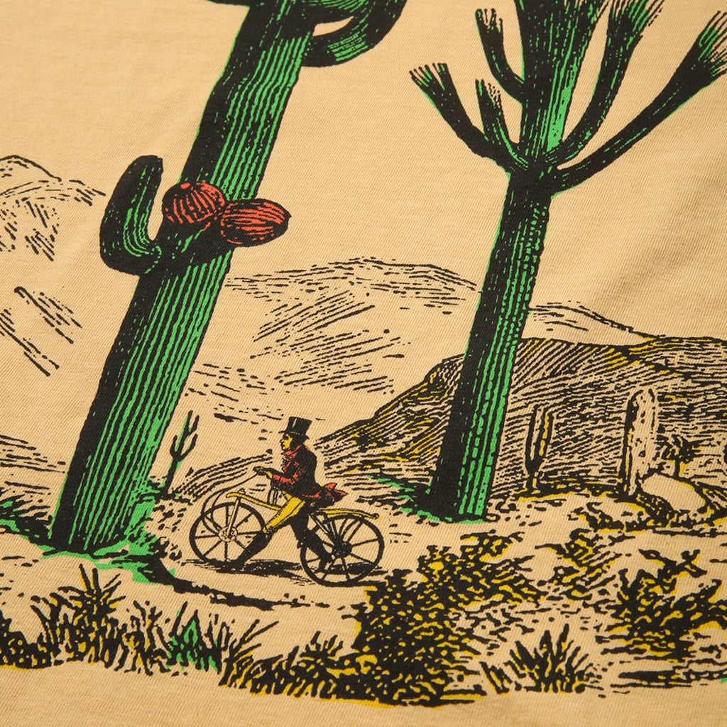 Middle Of Nowhere Desert Serif Pigment Dyed S/S Tee - Mustard