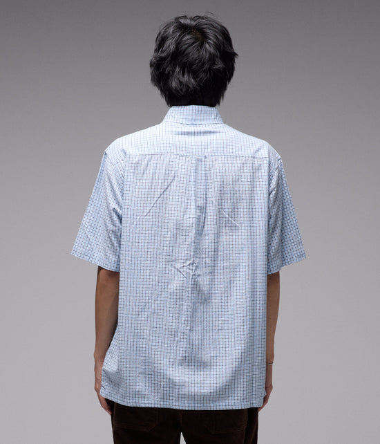 Vivian Check S/S Shirt - Blue