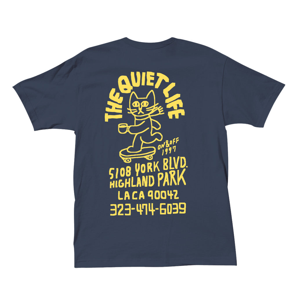 Skating Cat S/S Tee - Navy