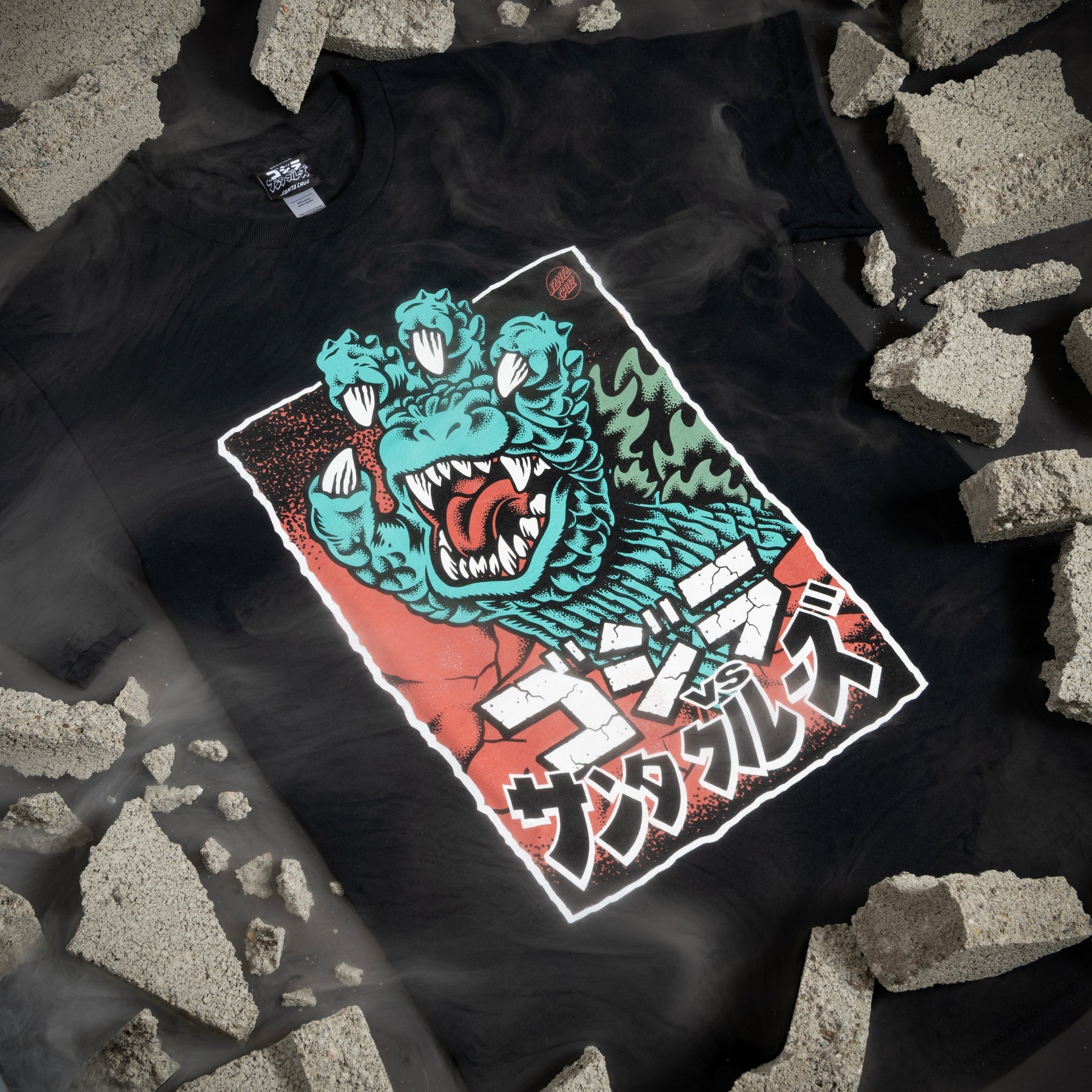 Godzilla Hand Front S/S Tee - Black