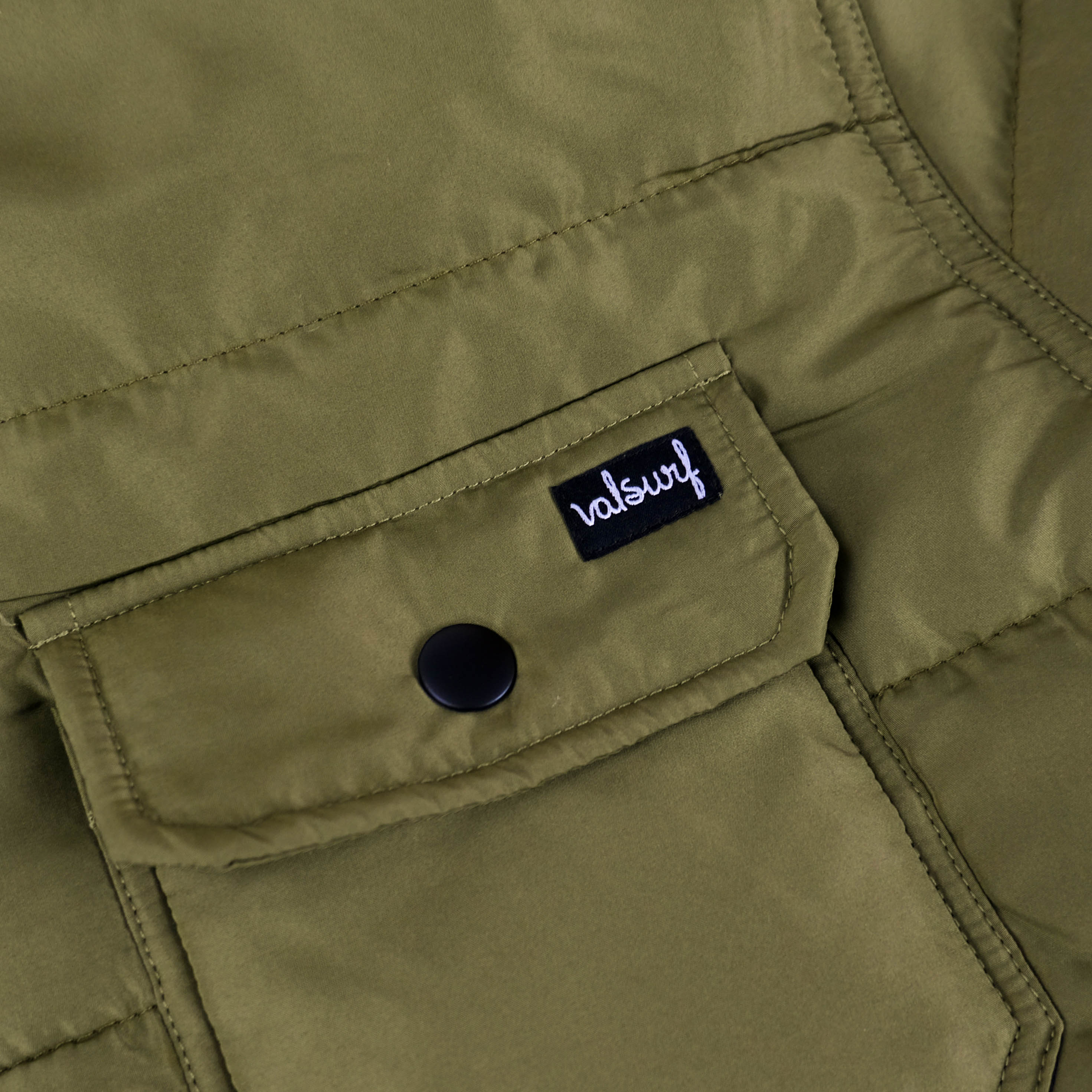 Fat Script Logo Northern Lights Jacket - Olive