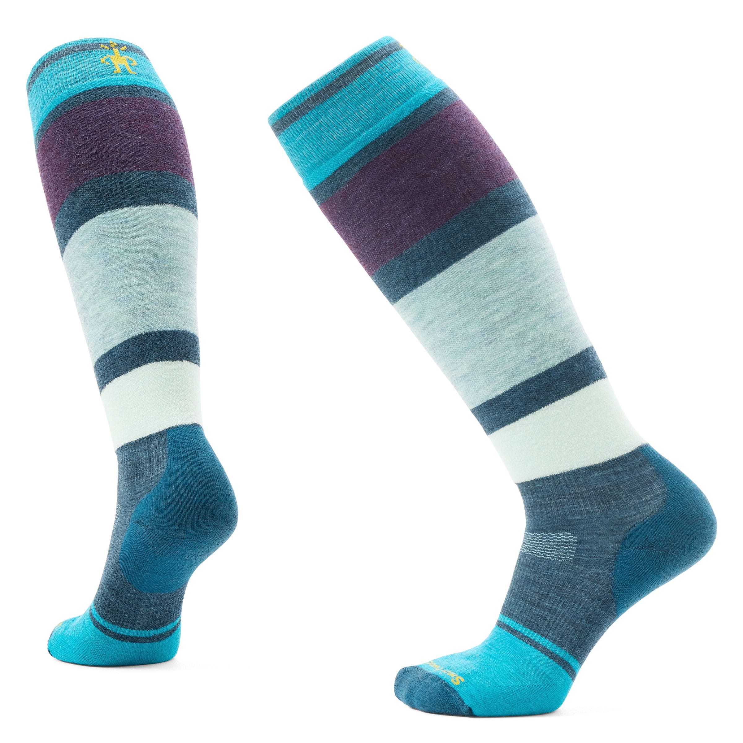 Women's Snowboard Targeted Cushion Extra Stretch OTC Socks - Twilight Blue