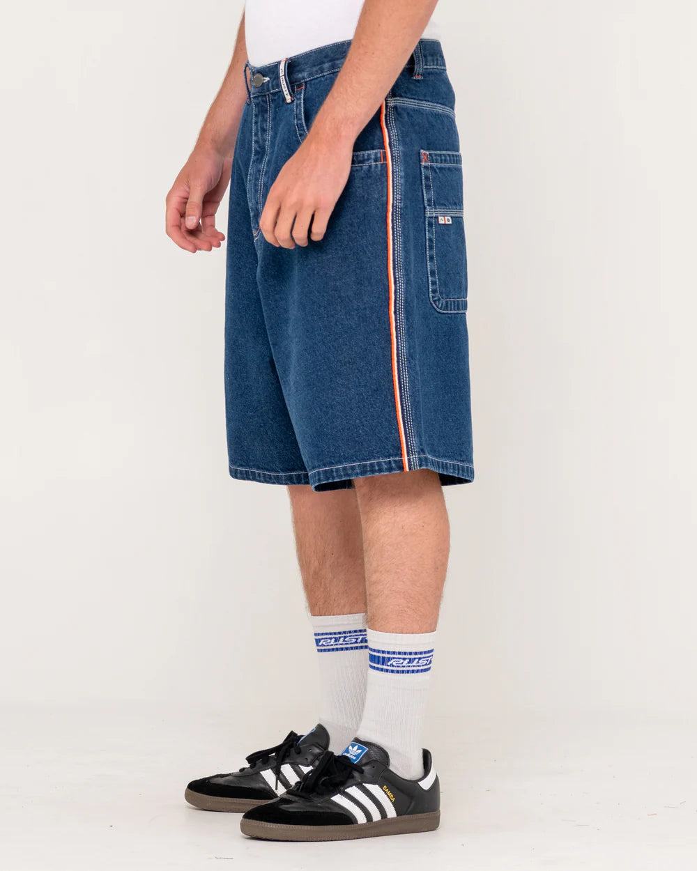 FLIP DADDY 2.0 JEAN SHORT - Deep Sea Blue/Orange