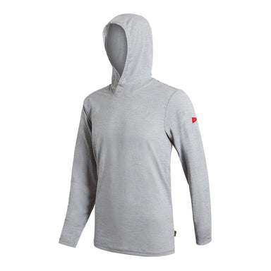 Florence Marine X - AIRTEX LONG SLEEVE HOODED SHIRT - Light Heather Grey