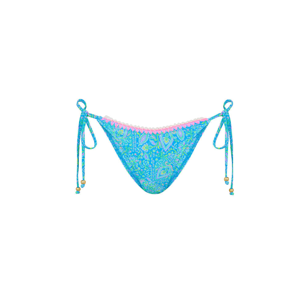 Womens Crochet Dipped Cheeky Tie Bikini Bottom - Stargaze