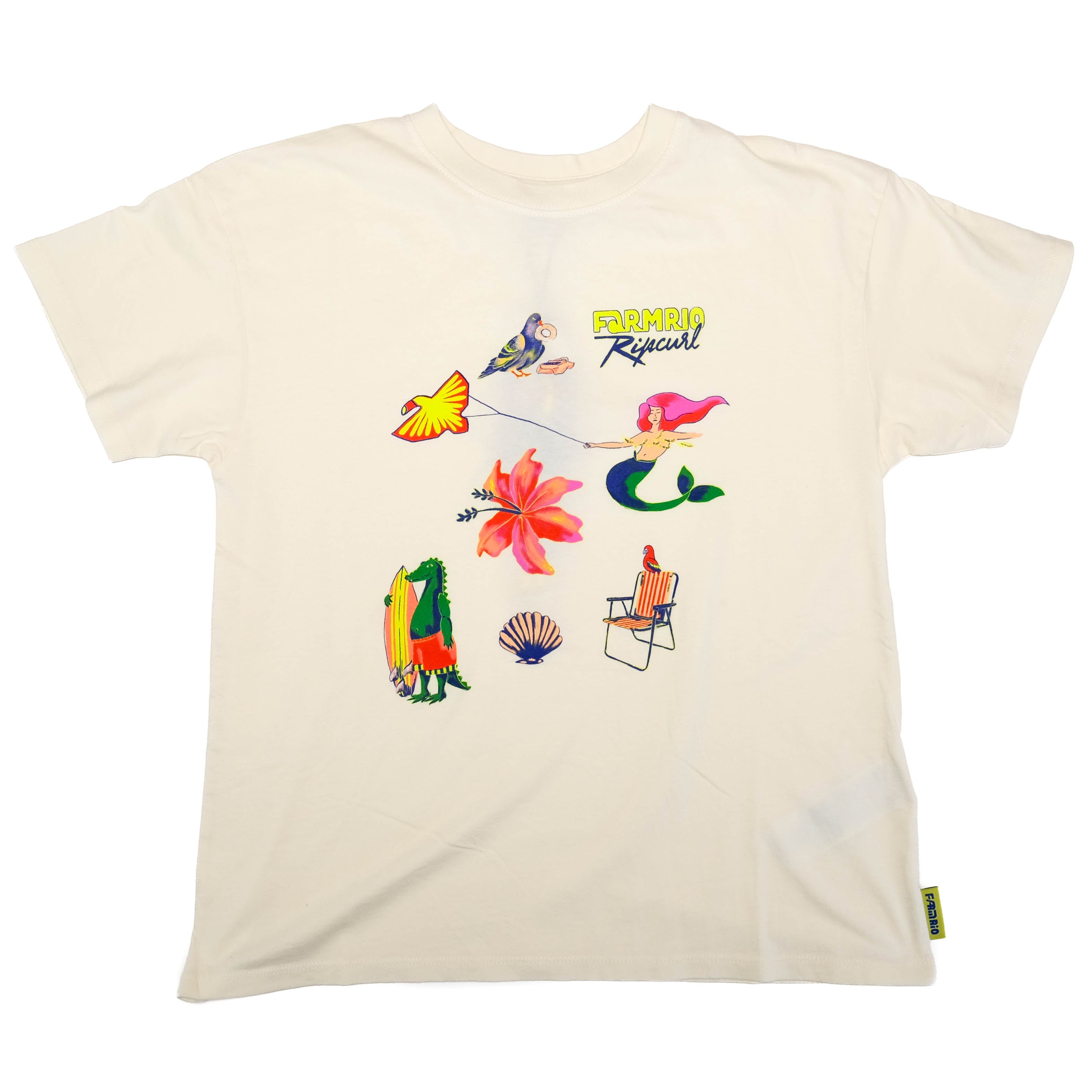 Womens Farm Rio Desire Relaxed Tee - Vanilla