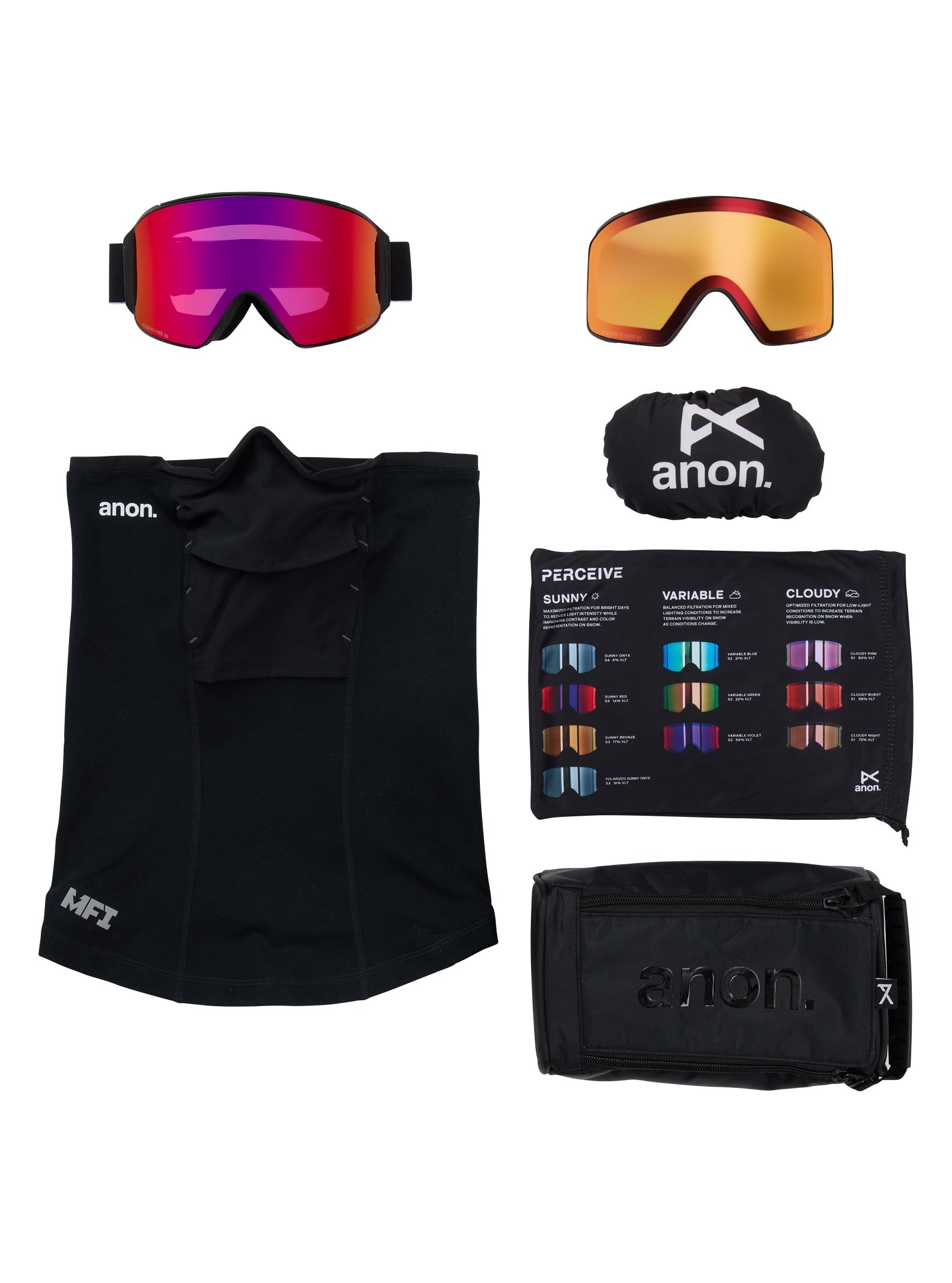 M4 Cylindrical MFI+ Bonus Lens - Black/Perceive Sunny Red