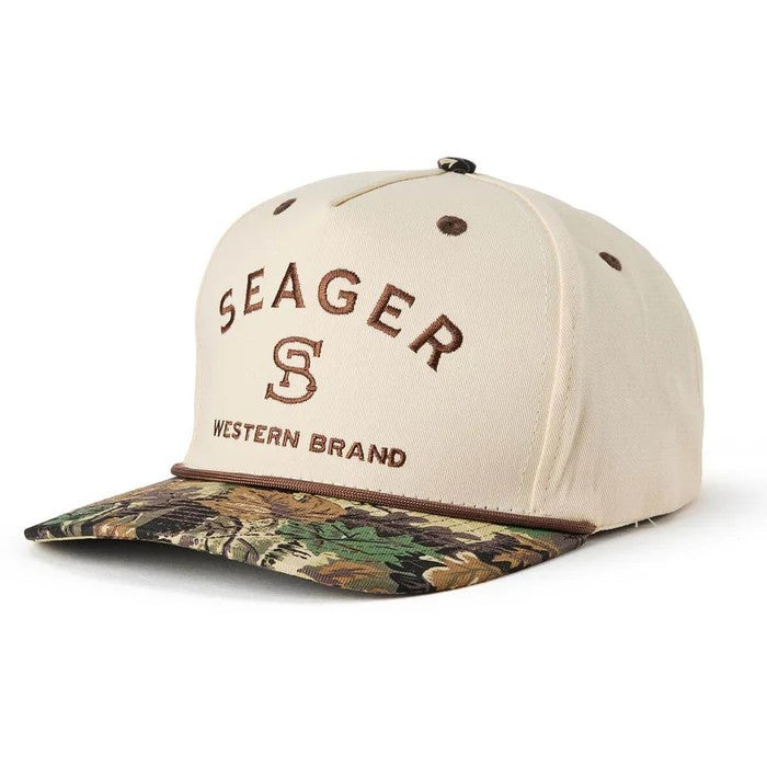 Branded Snapback - Cream/Camo