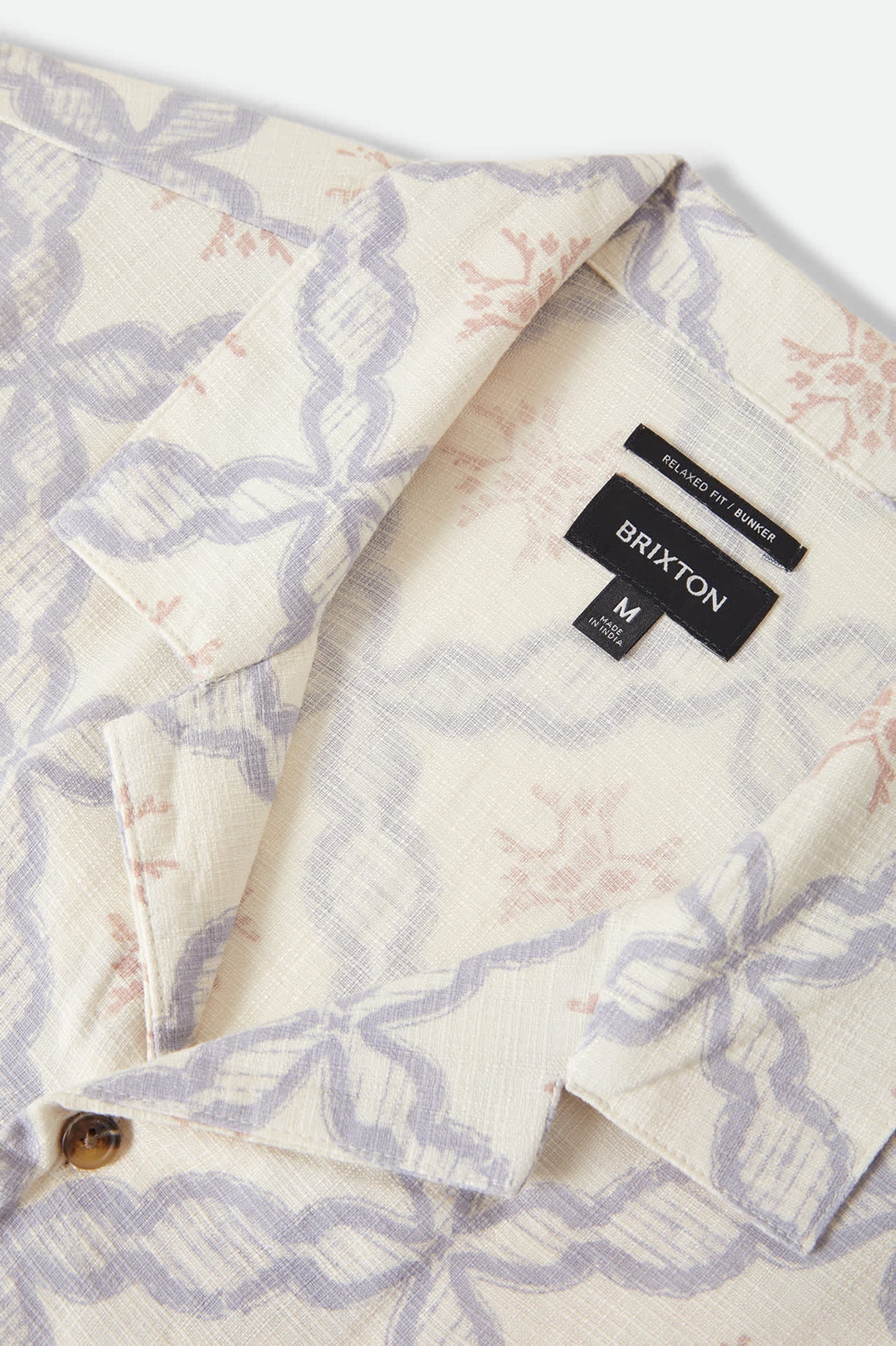 Bunker Slub S/S Woven - Off White / Blue Tile