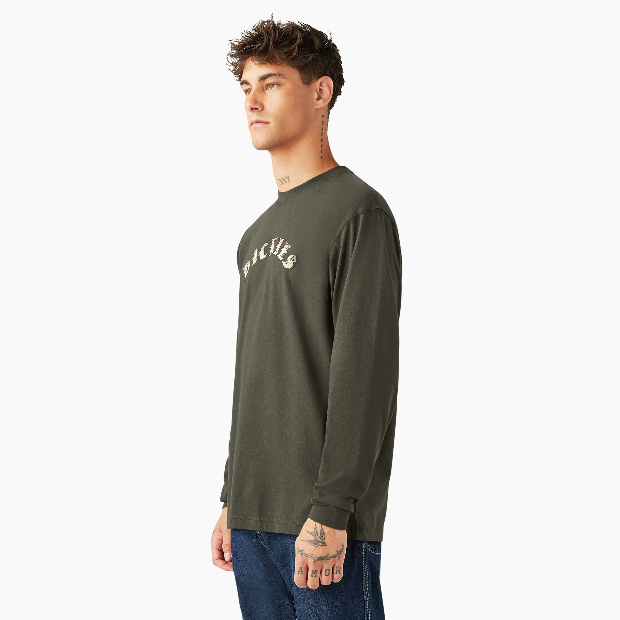 Dickies x Spitfire L/S Graphic Tee - Olive Green