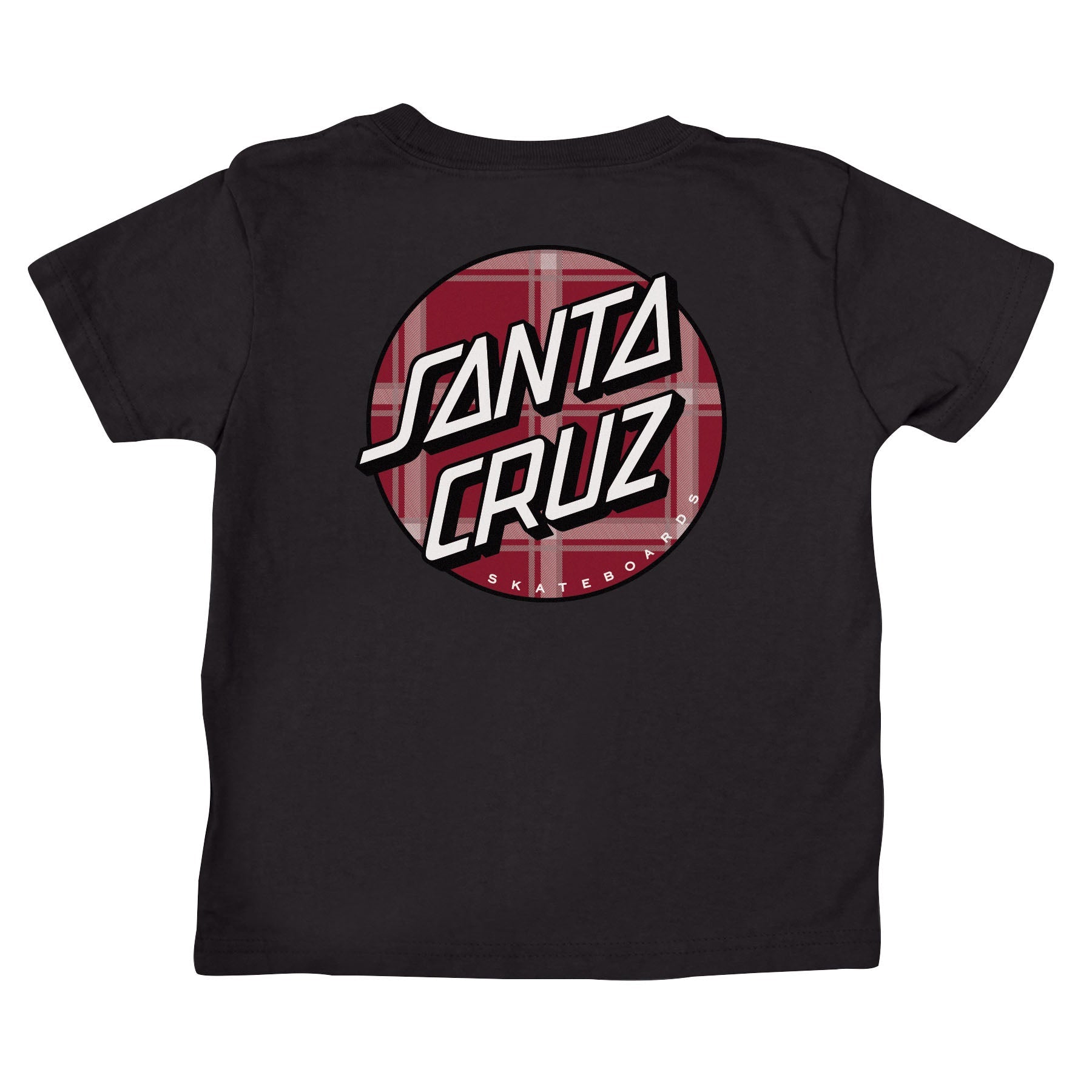 Tartan Plaid Dot S/S Tee Youth - Black
