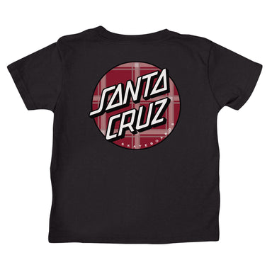 Santa Cruz Skateboards - Tartan Plaid Dot S/S Tee Youth - Black