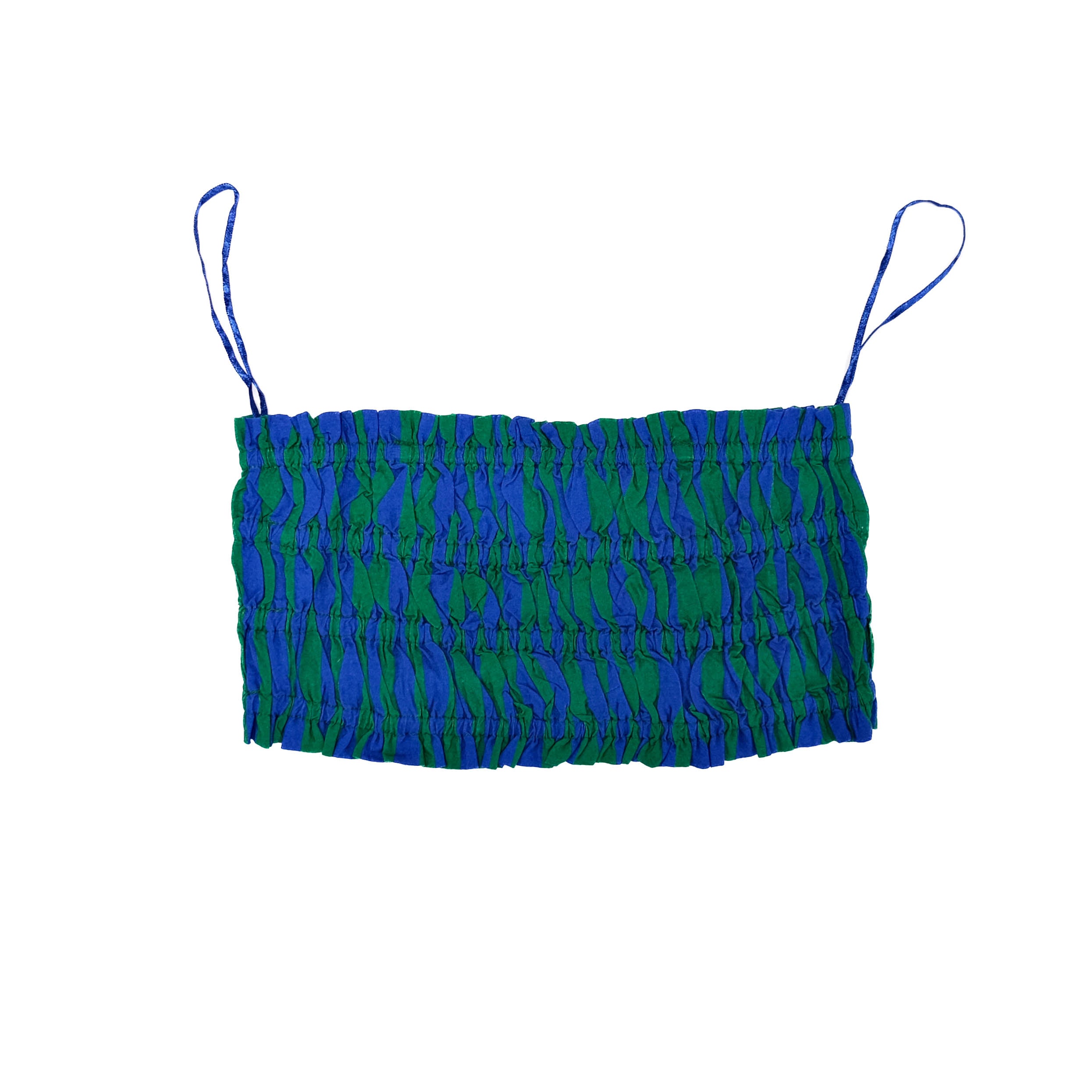 Womens Farm Rio Bliss Stripe Shirred Bandeau - Blue