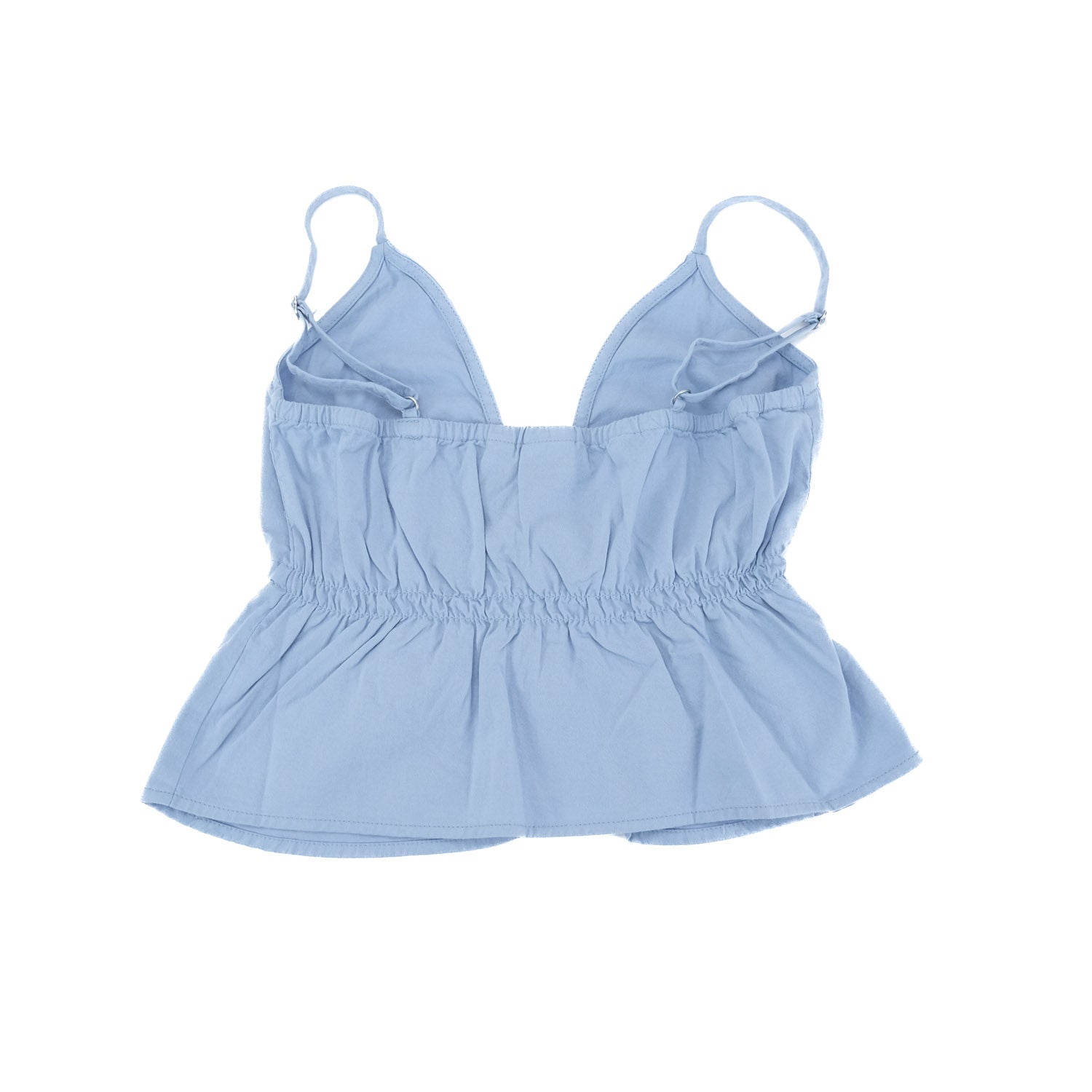 Womens Dolly Ruffle Top - Dusty Blue