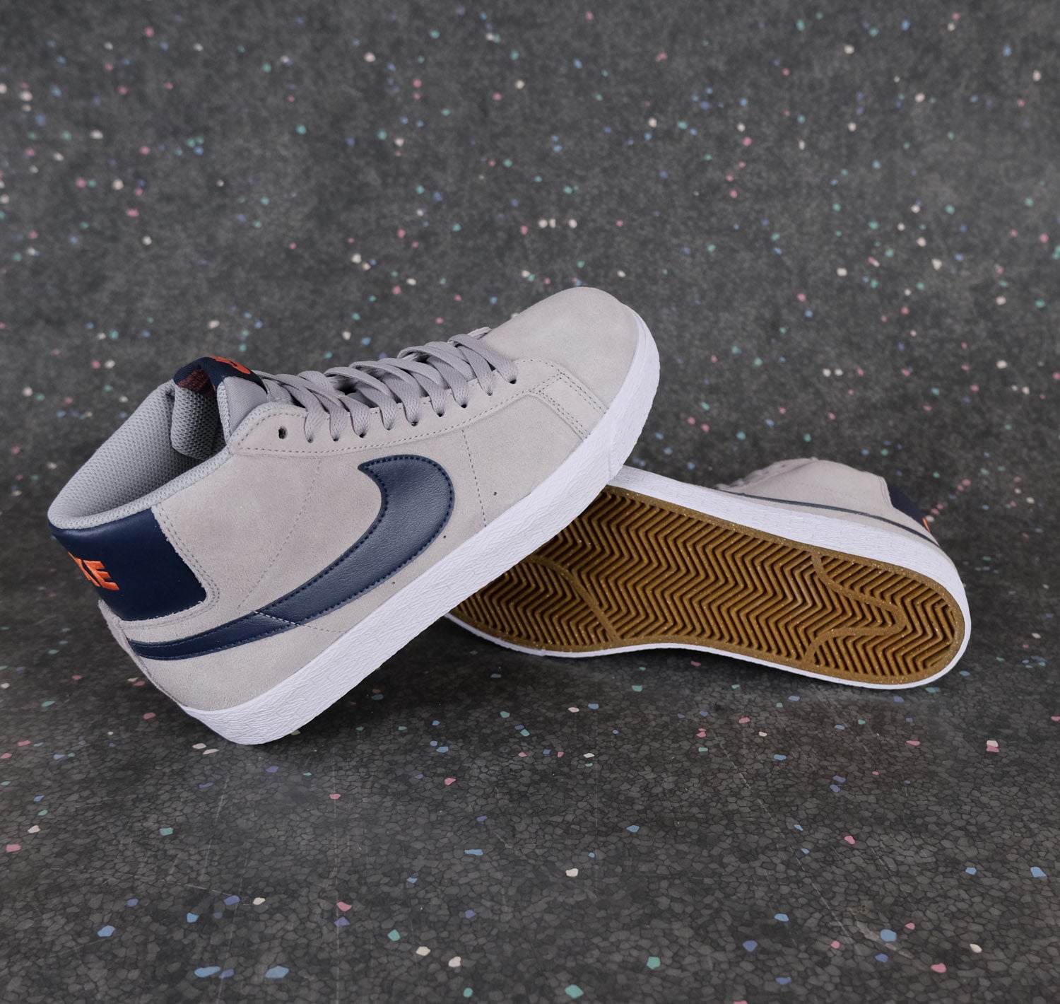 Nike SB Zoom Blazer Mid Wolf Grey Midnight Navy Val Surf