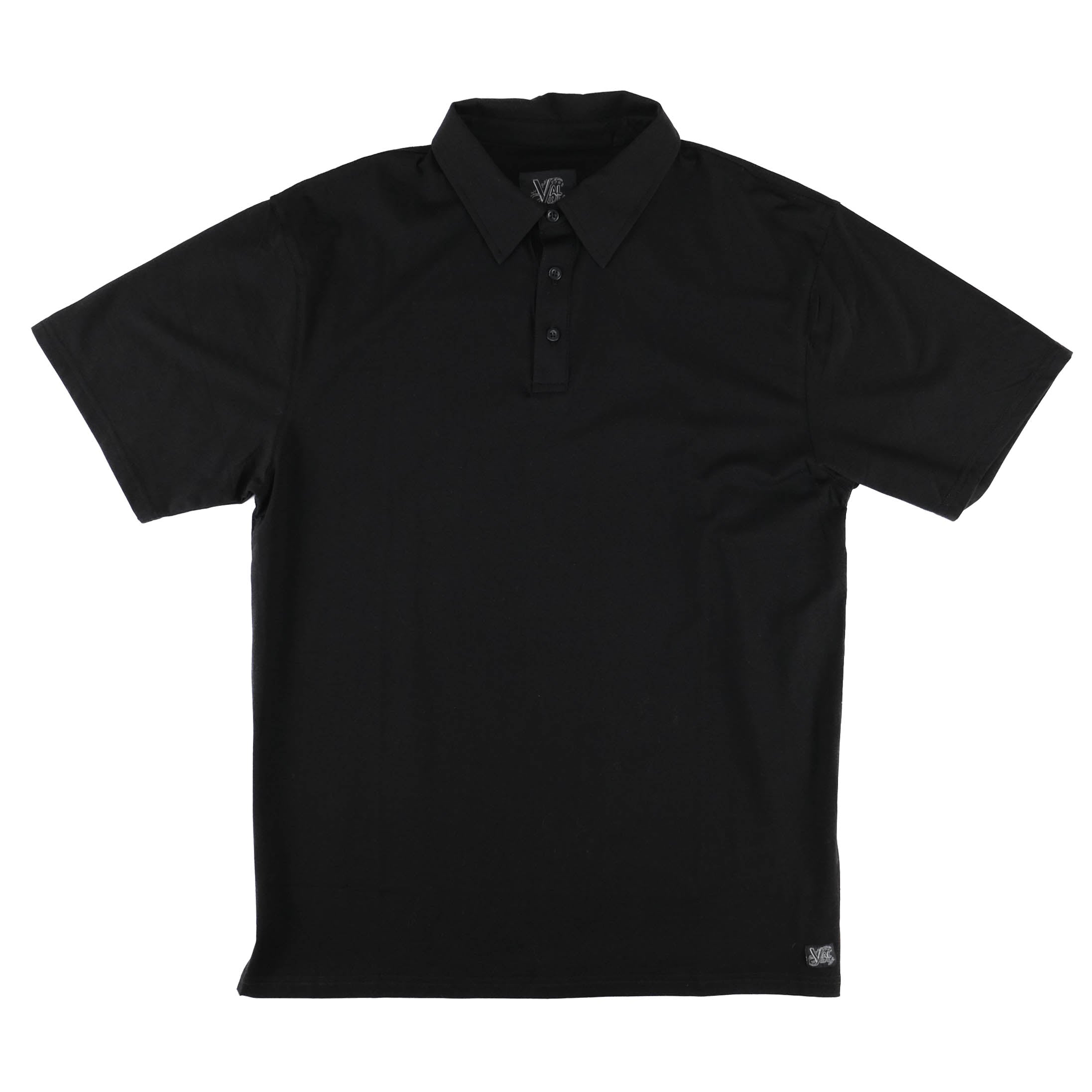 Fat Script Logo Aussie S/S Polo, Black