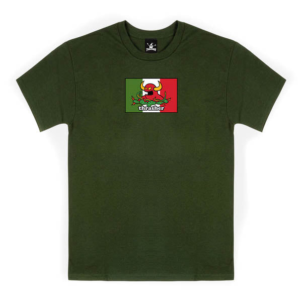 Thrasher X Toy Machine Hecho - Forest Green