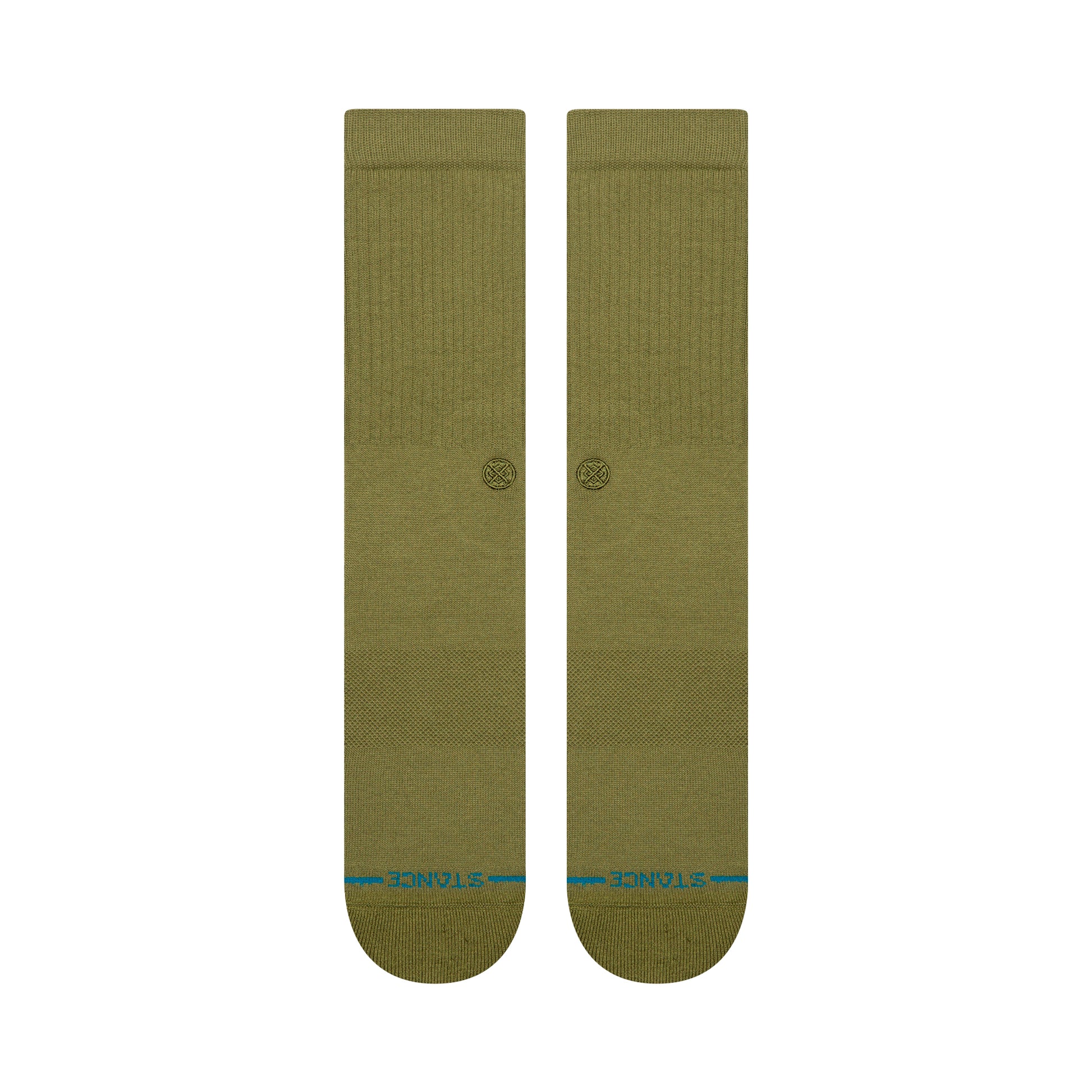Icon Crew Socks, Olive