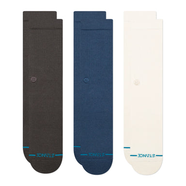 Stance - Icon Crew Socks 3 Pack, Charcoal