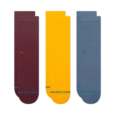 Stance - Icon Crew Socks 3 Pack, Wine