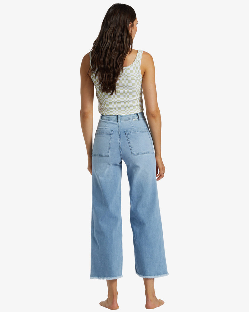 Womens Free Fall Indigo Pant - Surf Spray