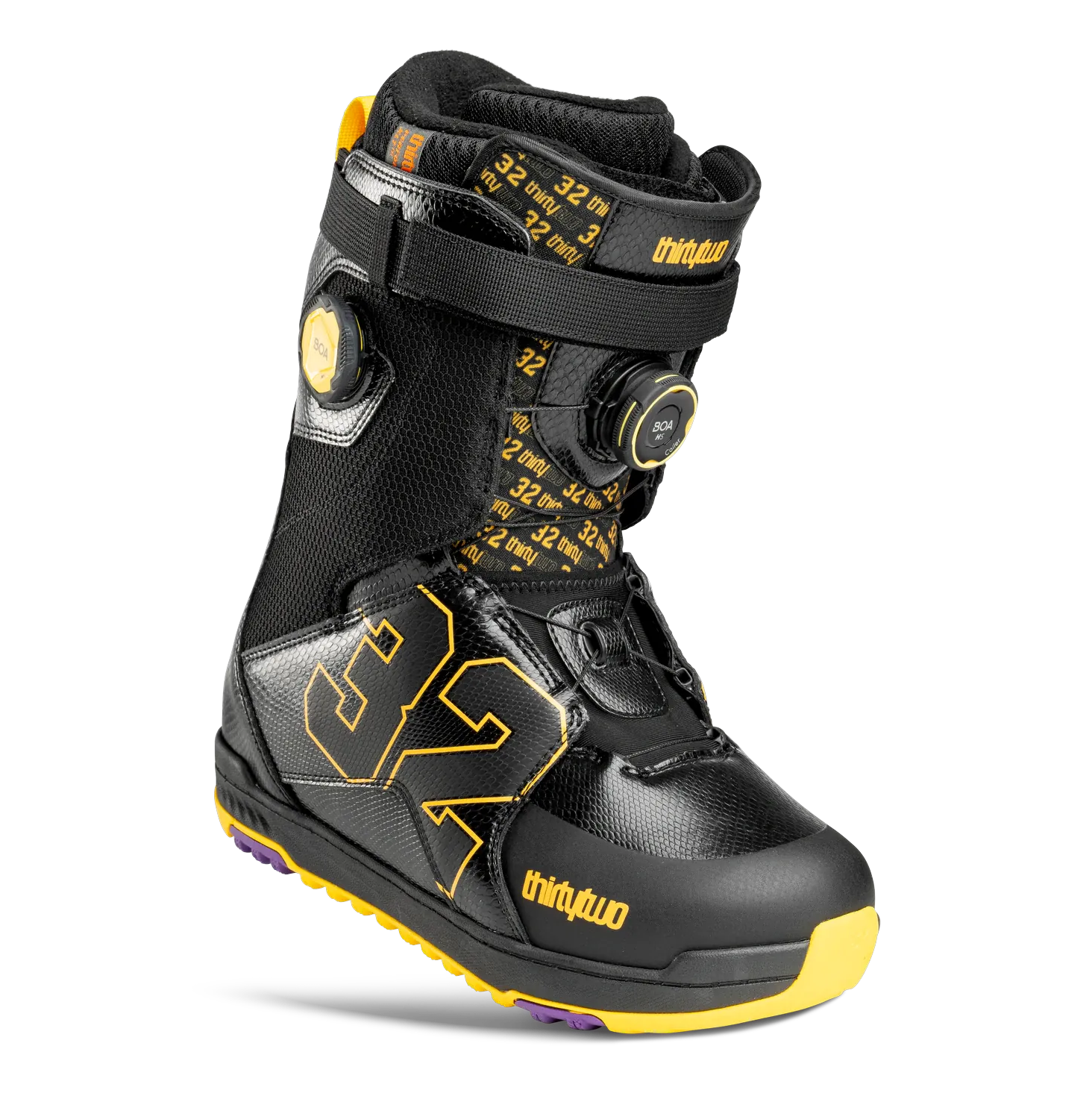 Lashed XLT Double BOA - Black/Yellow