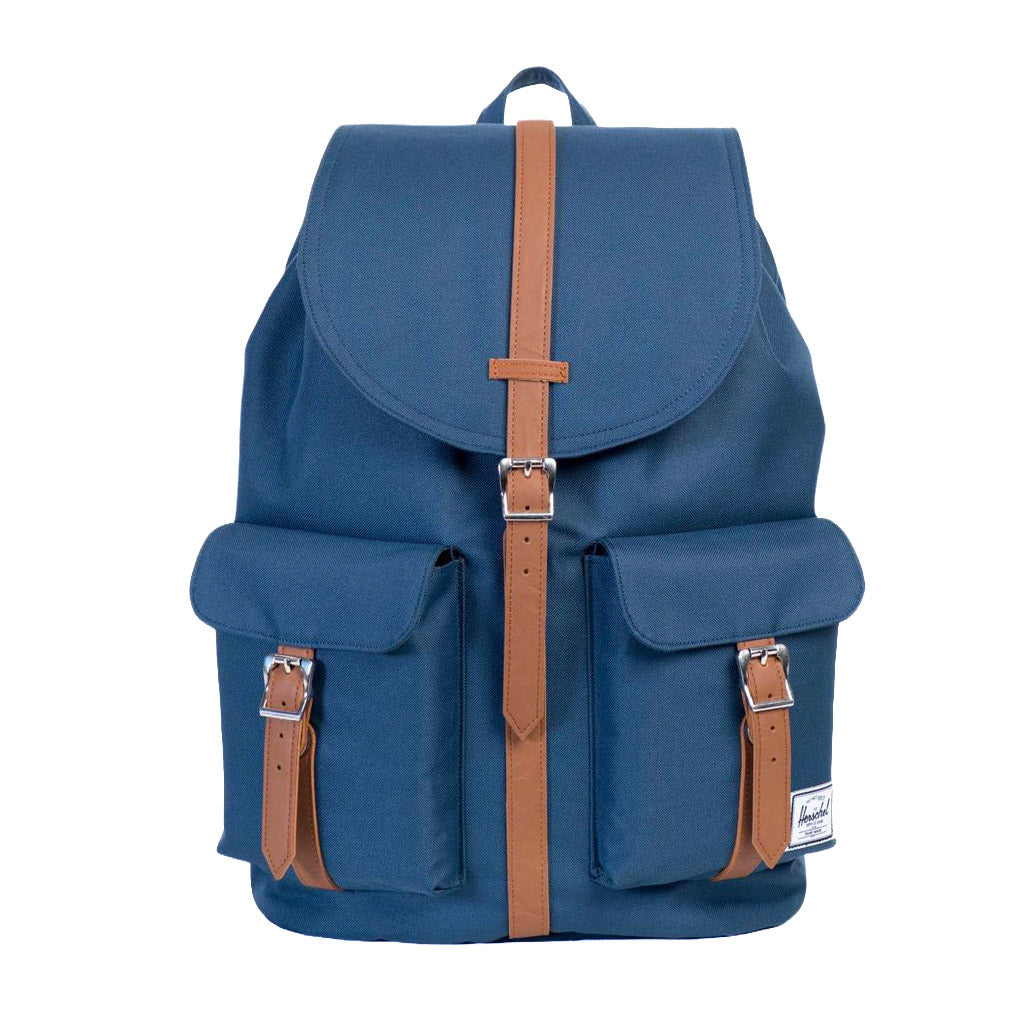 Dawson 600D Poly Backpack - Navy/Tan Synthetic